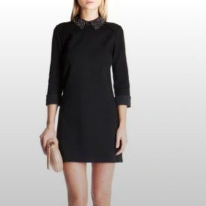 Ted Baker Black Dress with Embellished Black Collar